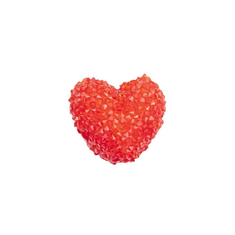 Wholesale Acrylic Rhinestones, Soft Granulated Sugar, Small Heart Beads